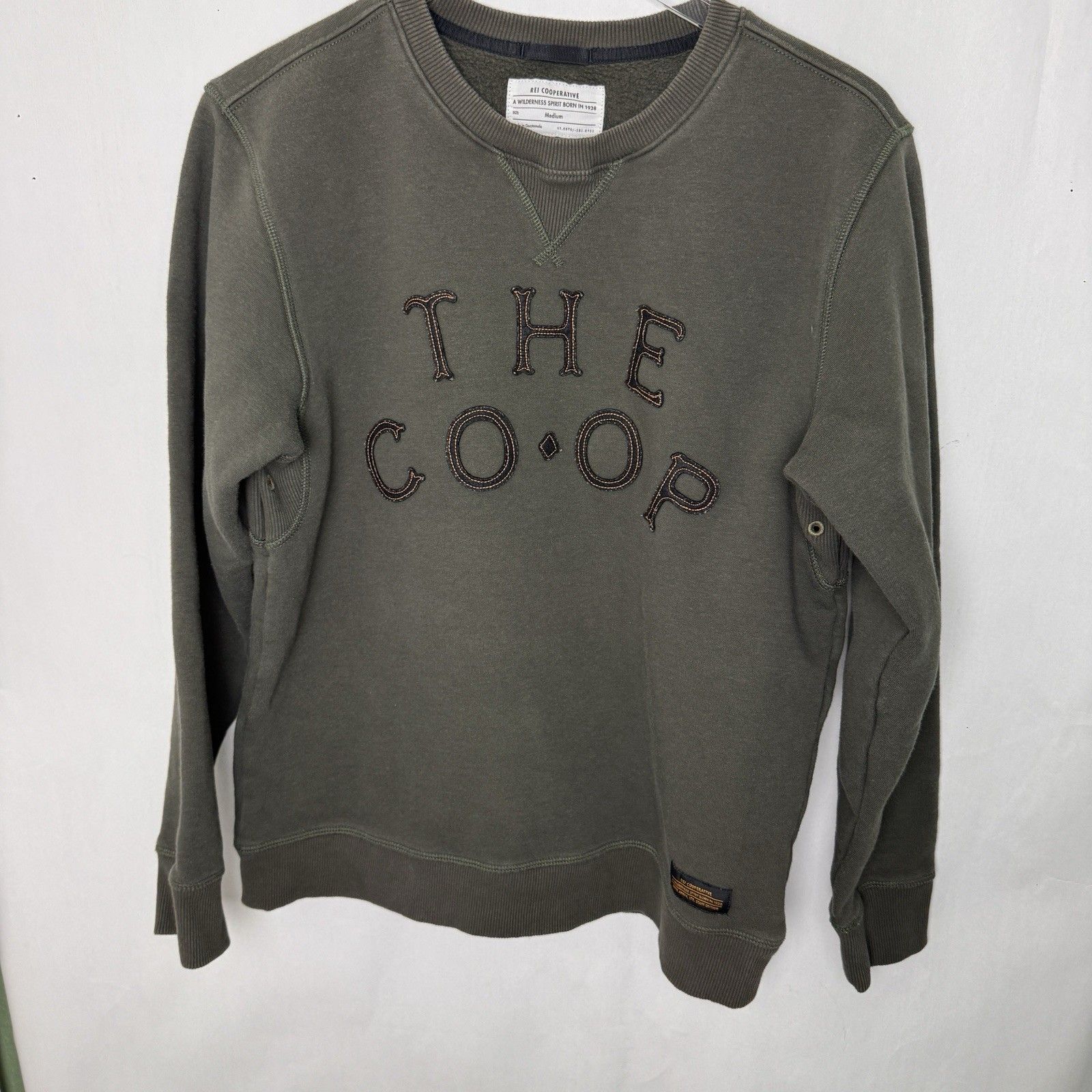 Rei Co Op Crewneck Sweatshirt Mens Small Green Outdoor Hiking